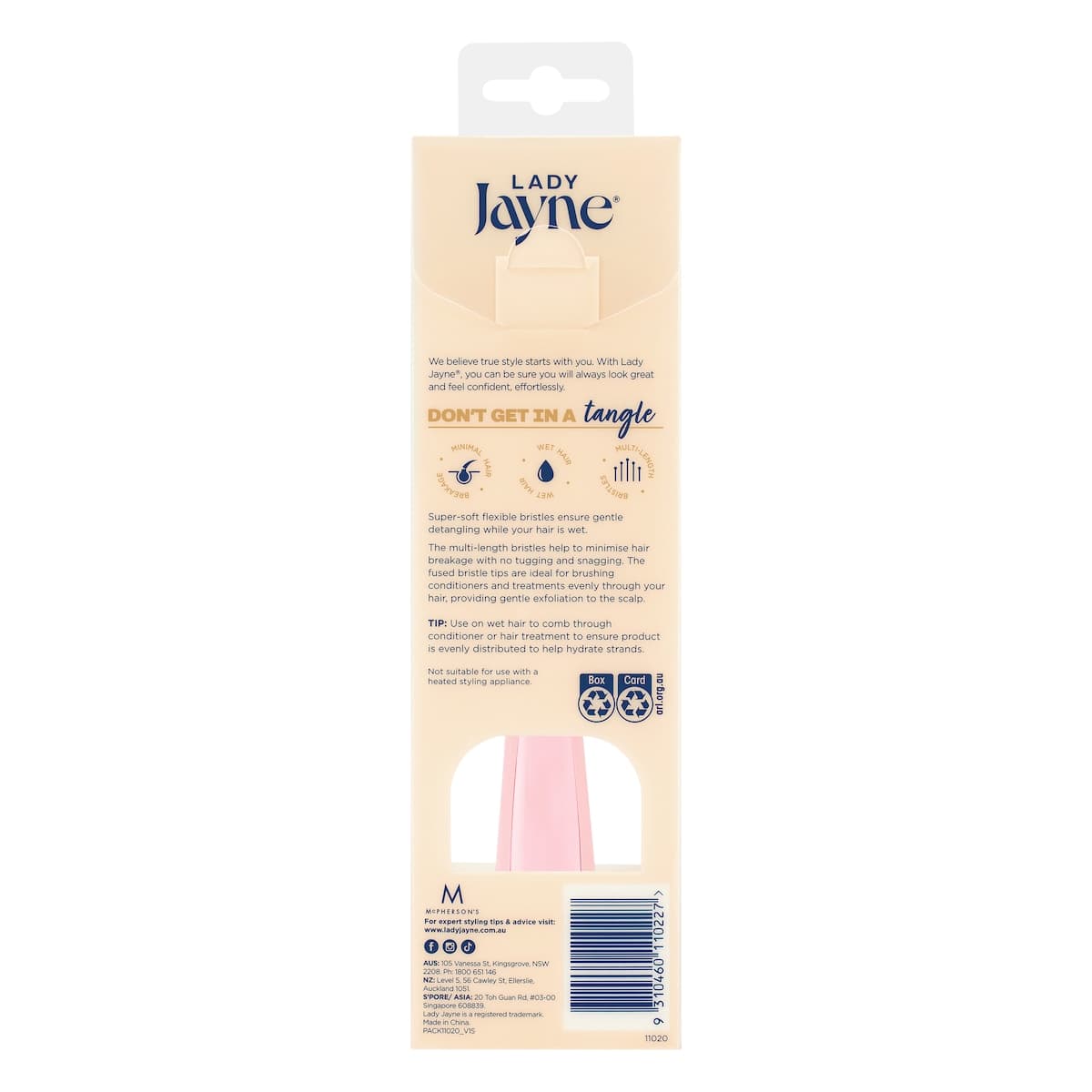 Thumbnail Lady Jayne Tangle Pro Wet Detangling Brush Assorted Colours