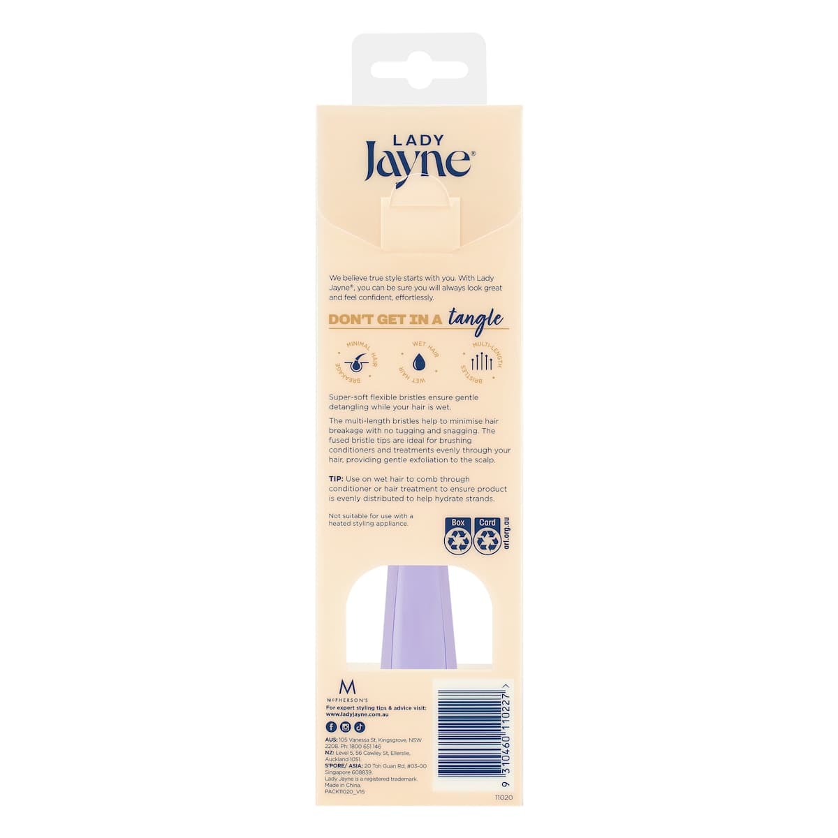 Thumbnail Lady Jayne Tangle Pro Wet Detangling Brush Assorted Colours