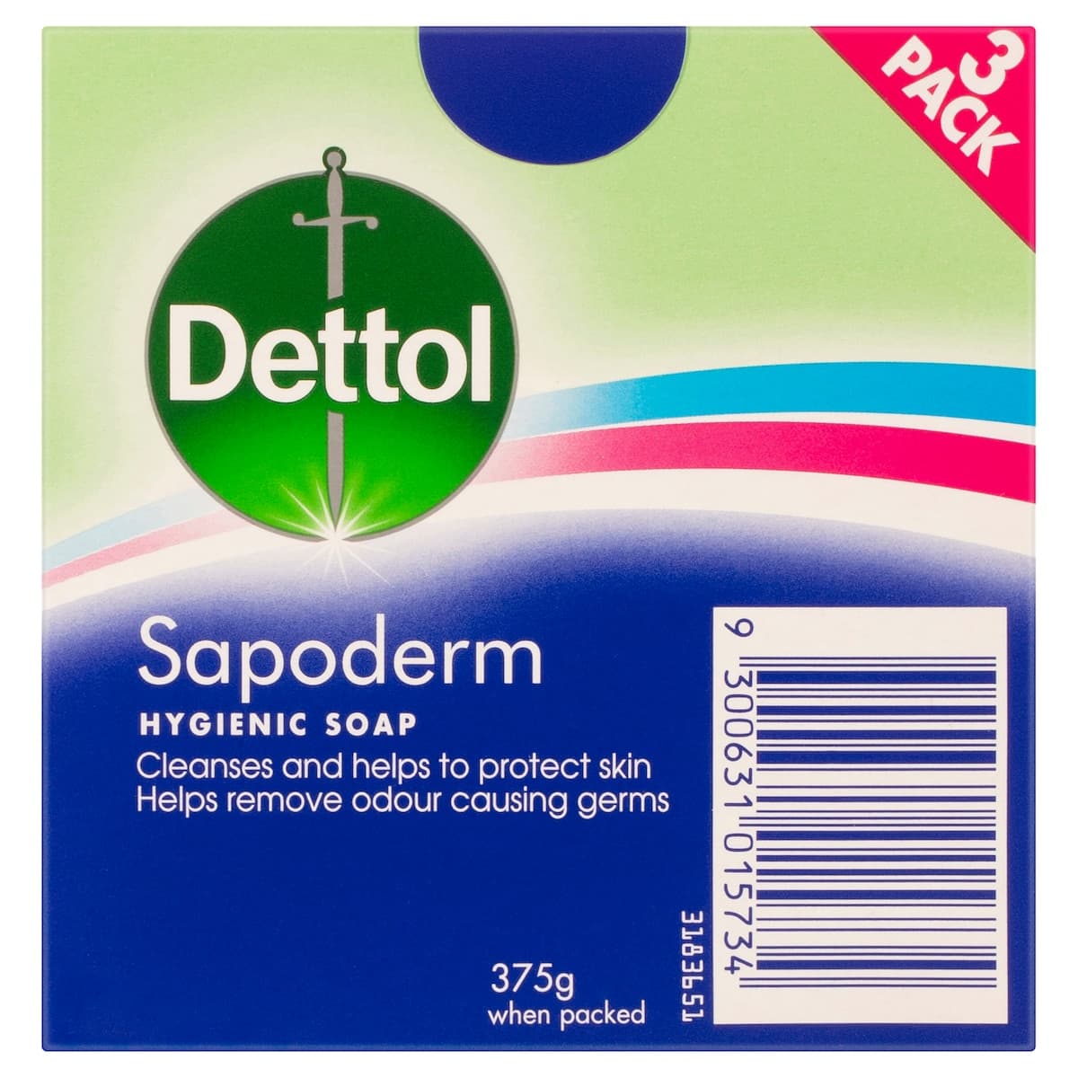 Thumbnail Dettol Sapoderm Hygienic Soap 3 Pack