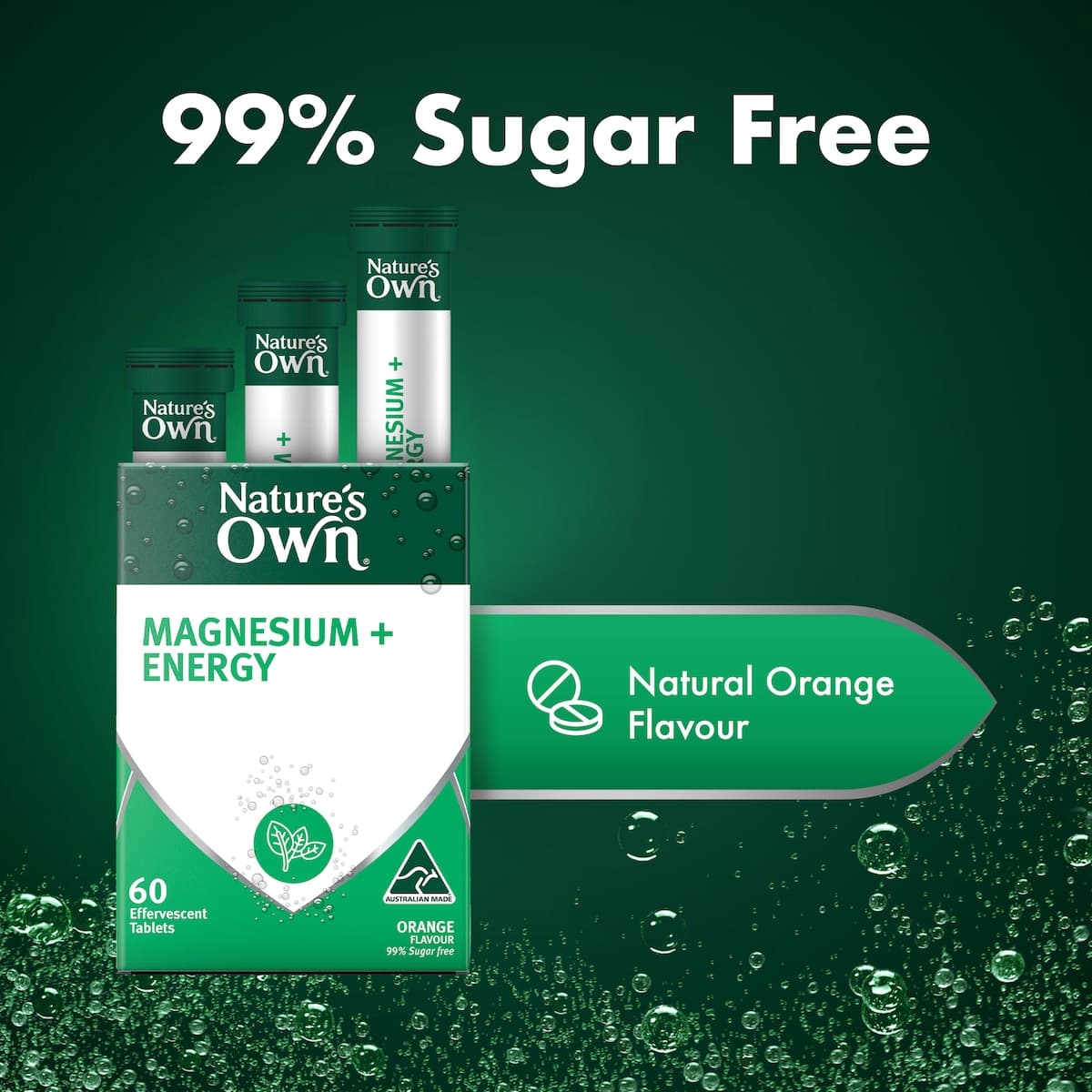 Thumbnail Nature's Own Effervescent Magnesium + Energy Tablets 60 Pack