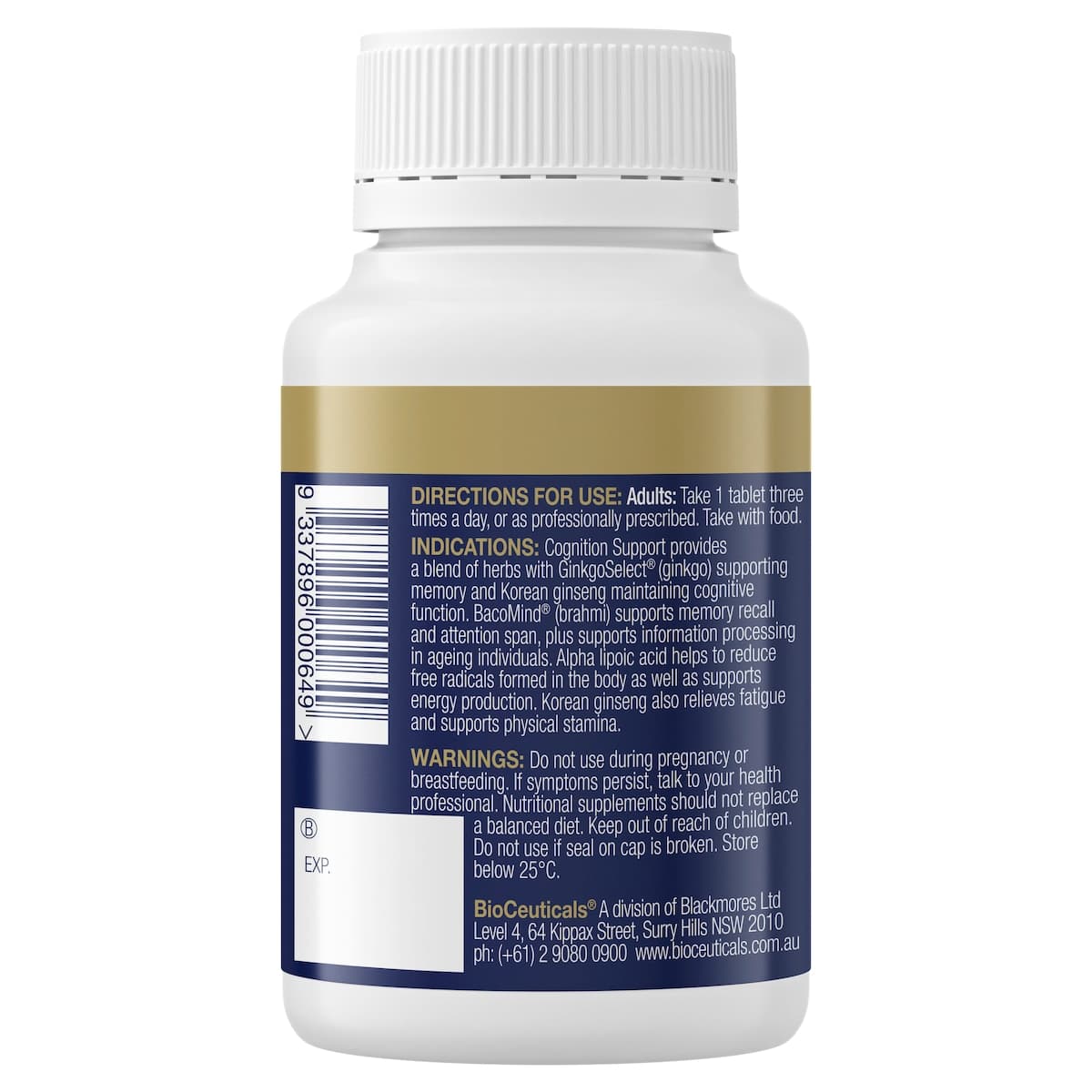 Thumbnail BioCeuticals Cognition Support 60 Tablets