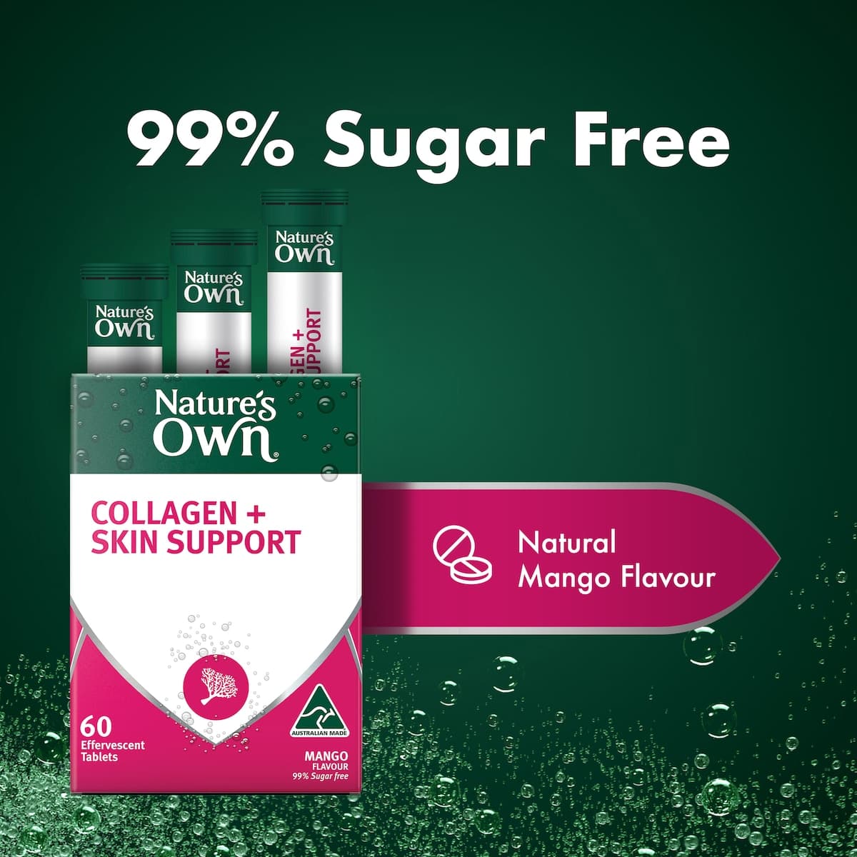 Thumbnail Nature's Own Effervescent Collagen + Skin Support Tablets 60 Pack