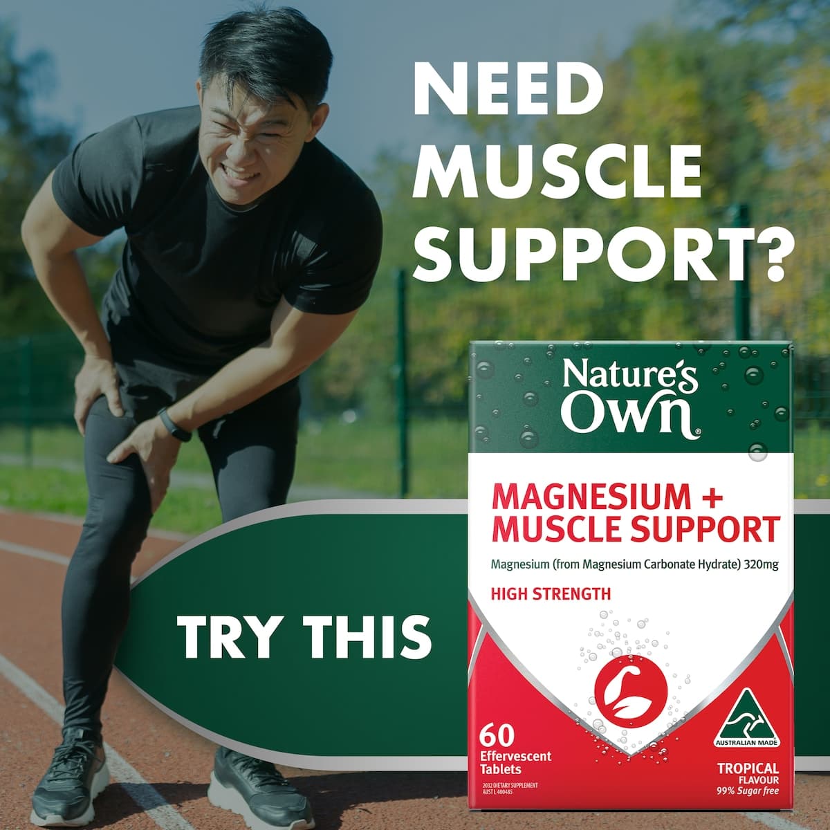 Thumbnail Nature's Own Effervescent Magnesium + Muscle Support Tablets 60 Pack