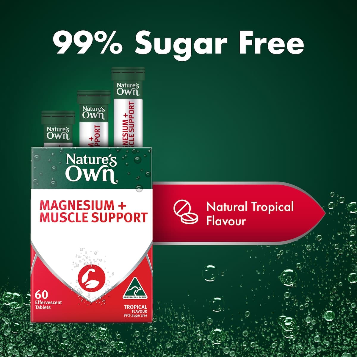 Thumbnail Nature's Own Effervescent Magnesium + Muscle Support Tablets 60 Pack