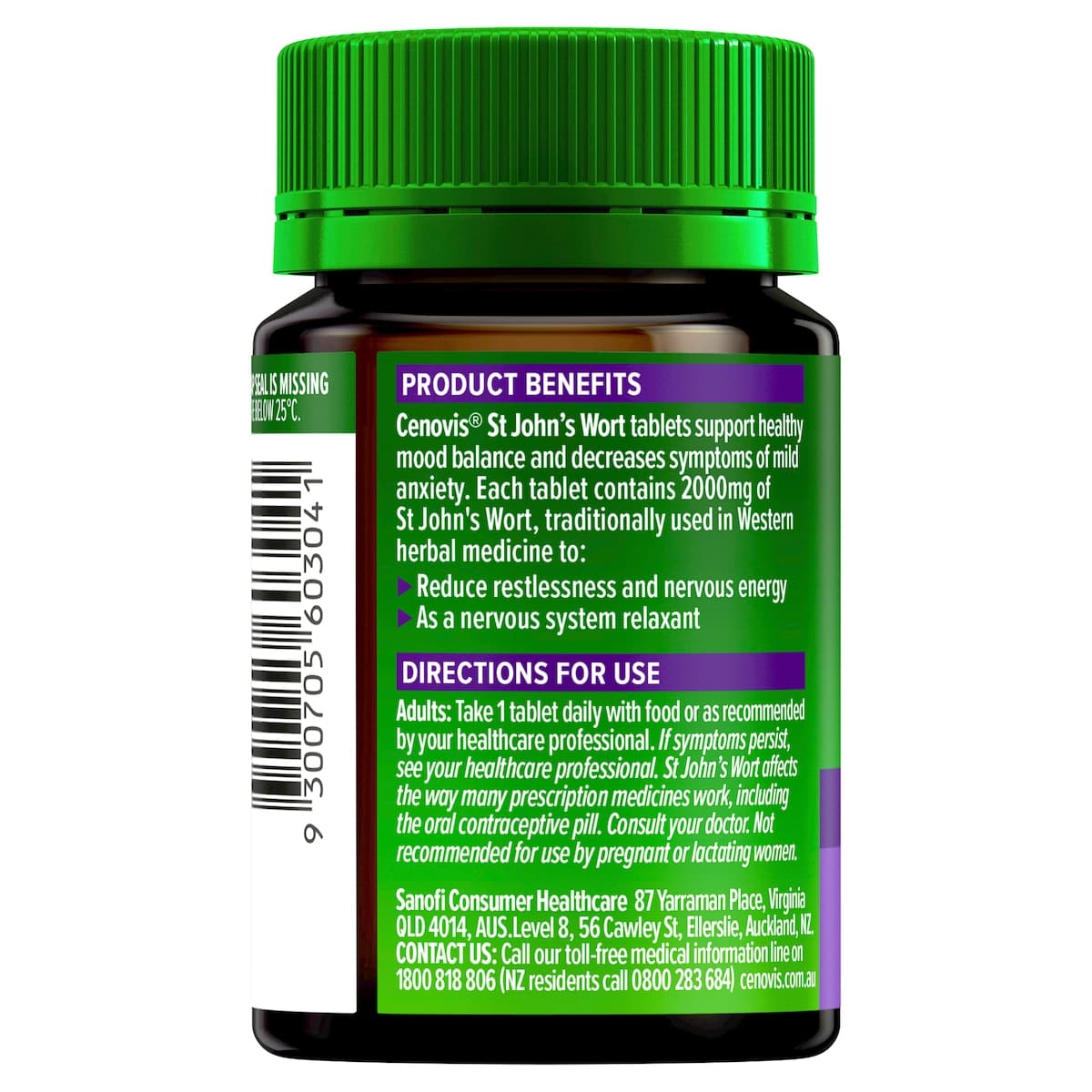 Thumbnail Cenovis St John's Wort 2000mg 60 Tablets