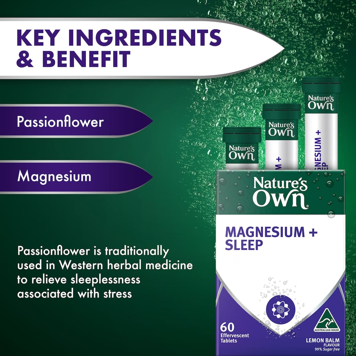 Thumbnail Nature's Own Effervescent Magnesium + Sleep Tablets 60 Pack
