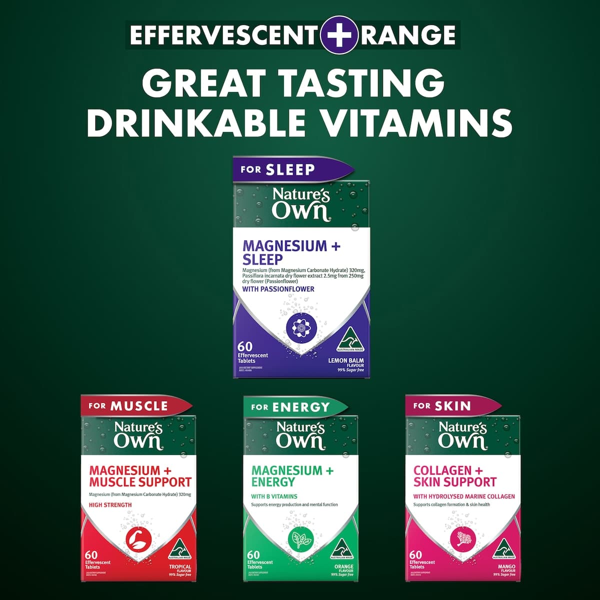 Thumbnail Nature's Own Effervescent Magnesium + Sleep Tablets 60 Pack