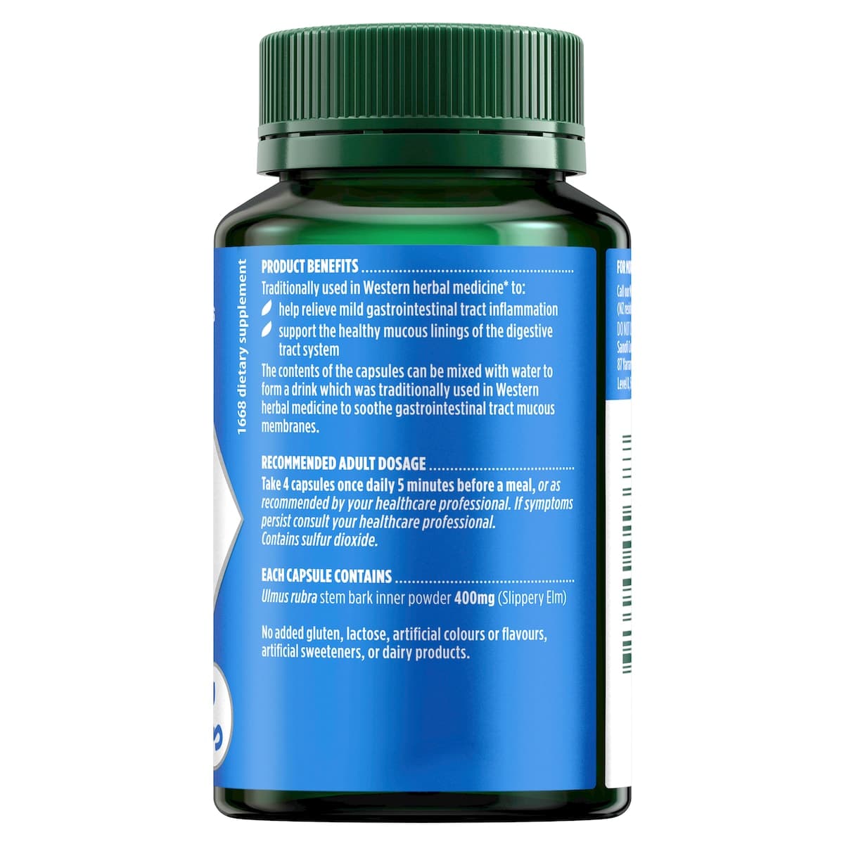 Thumbnail Nature's Own Slippery Elm 400mg 60 Capsules