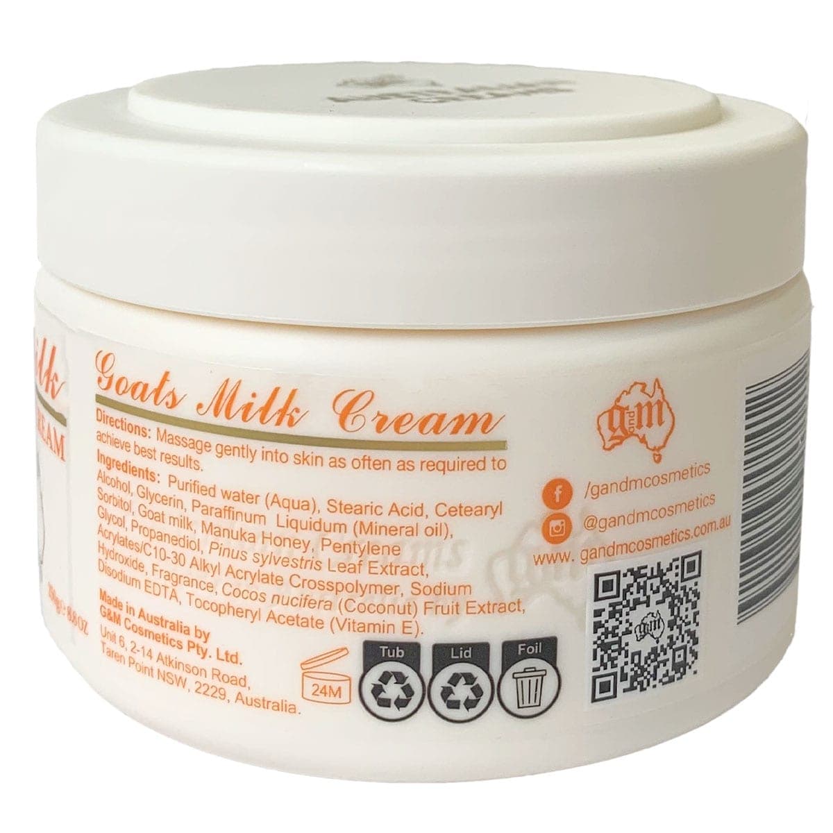 Thumbnail Australian Creams Goats Milk & Manuka Honey Cream 250g