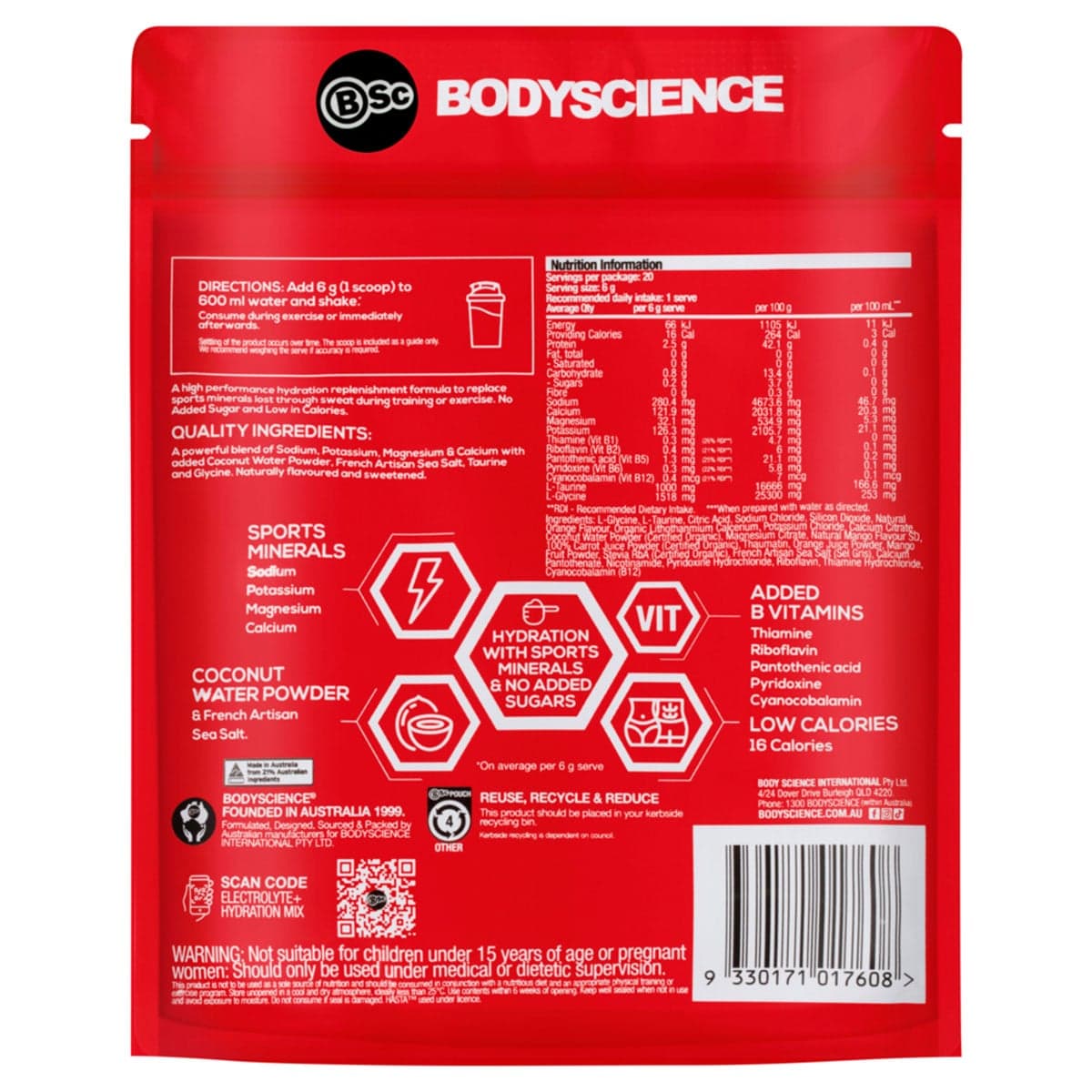 Thumbnail BSc Electrolyte+ Hydration Mix Orange Mango 120g