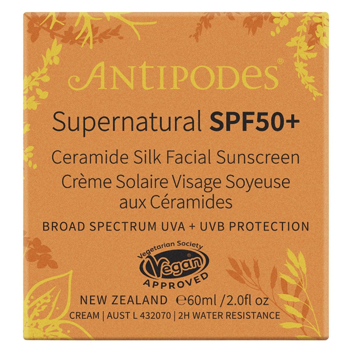 Thumbnail Antipodes Supernatural SPF50+ Ceramide Silk Facial Sunscreen 60ml