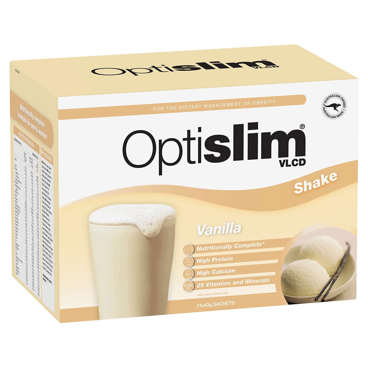Thumbnail Optislim VLCD Shake Vanilla - 21 x 43g Sachets