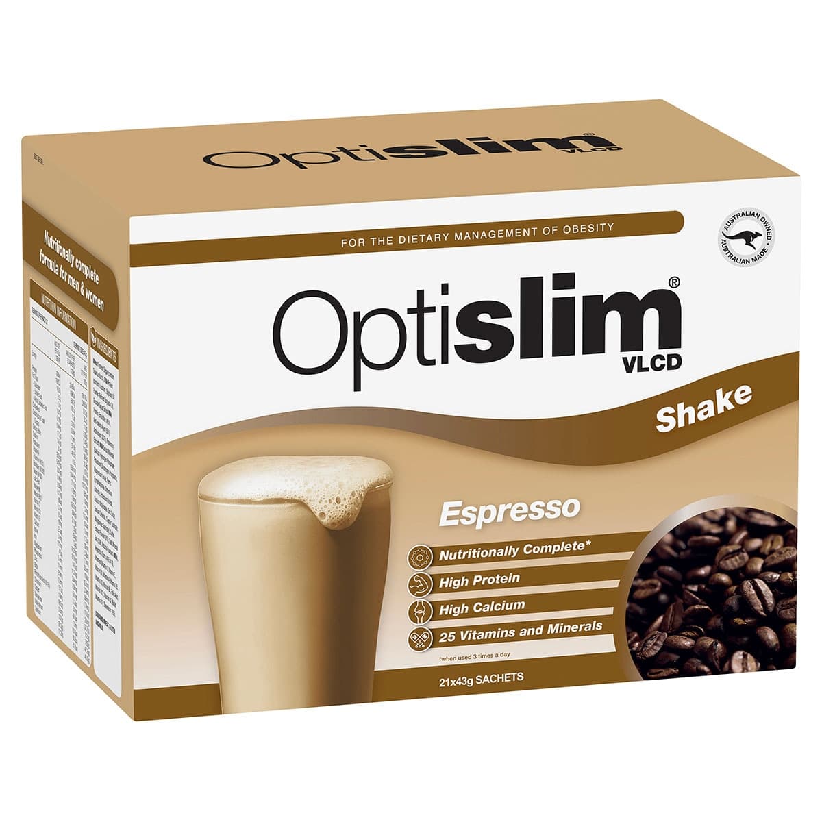 Thumbnail Optislim VLCD Shake Espresso - 21 x 43g Sachets