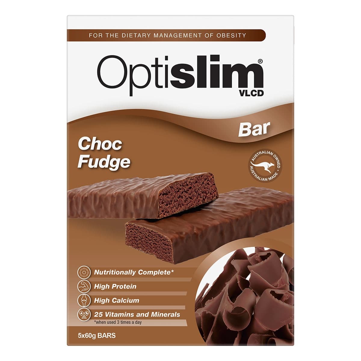 Thumbnail Optislim VLCD Bars Choc Fudge - 5 x 60g
