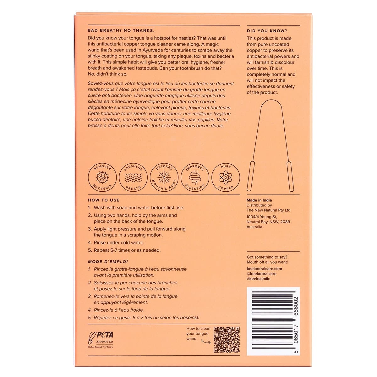 Thumbnail Keeko Premium Copper Tongue Cleaner 1 Pack