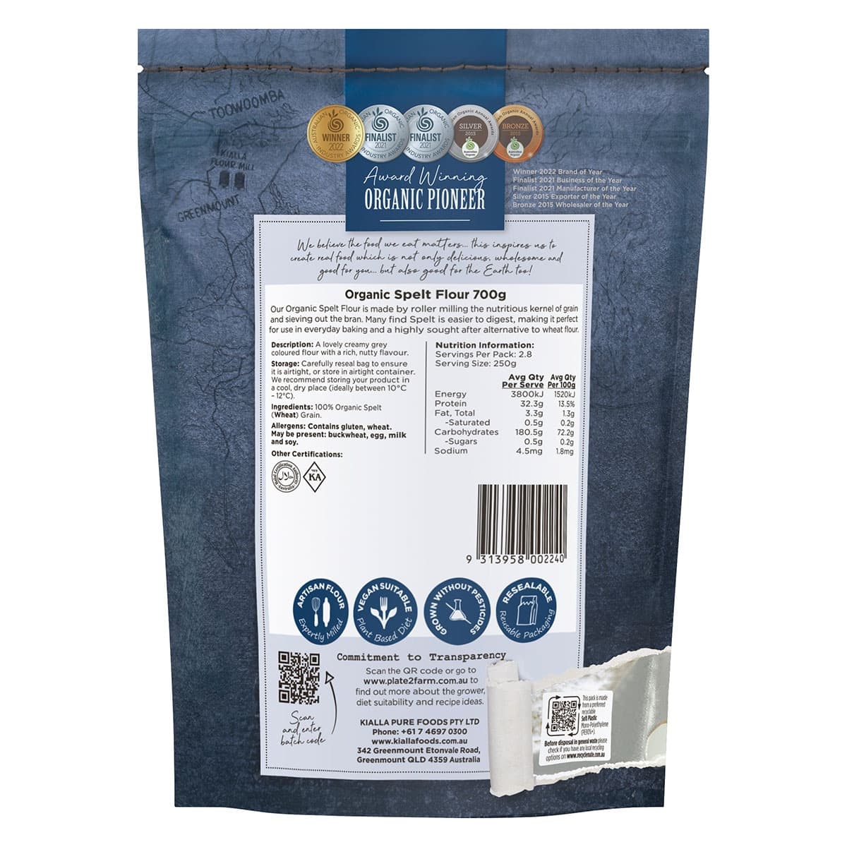 Thumbnail Kialla Organic Spelt Flour 700g