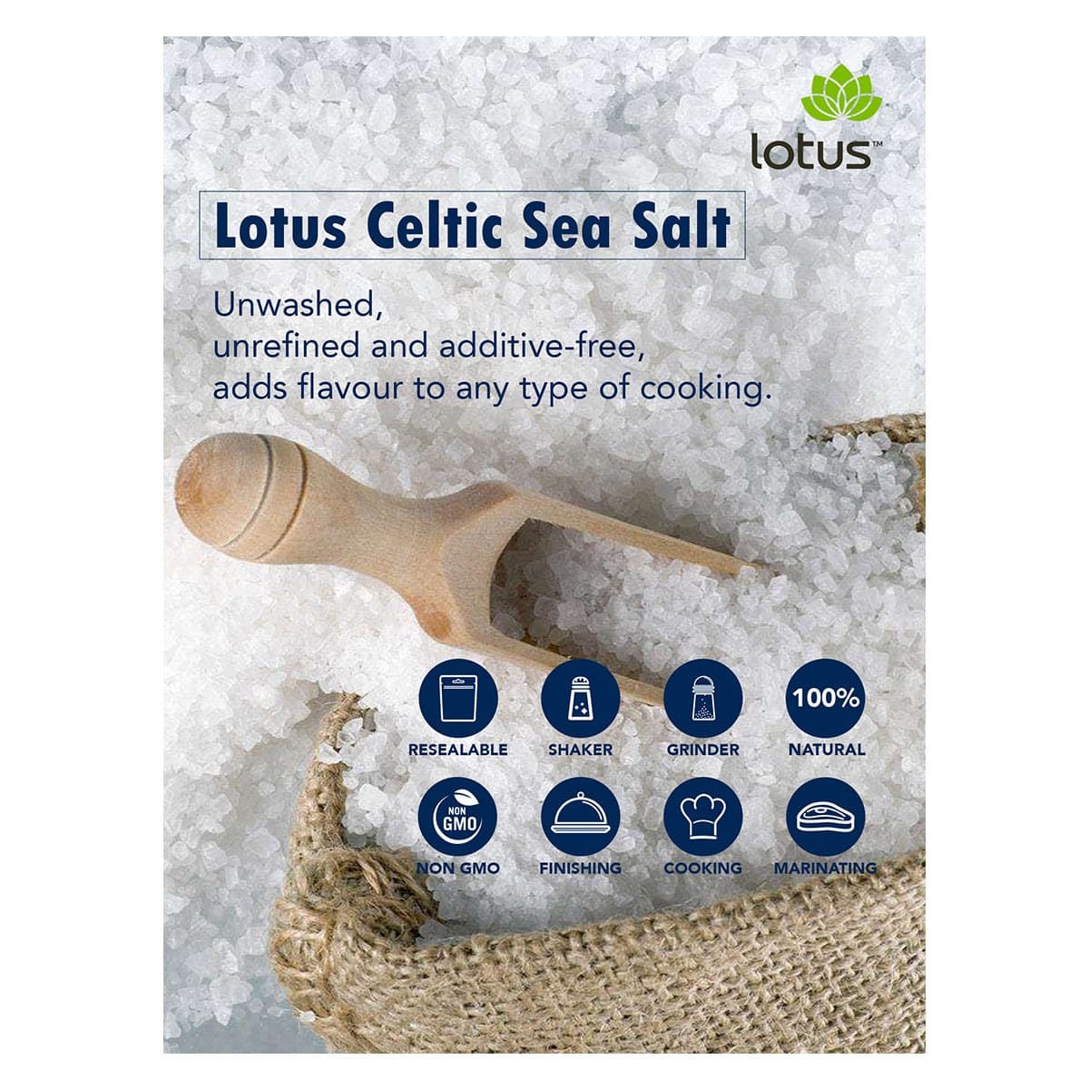Thumbnail Lotus Fine Celtic Sea Salt Shaker 450g