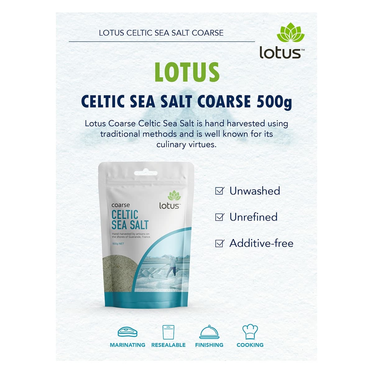 Thumbnail Lotus Coarse Celtic Sea Salt 500g