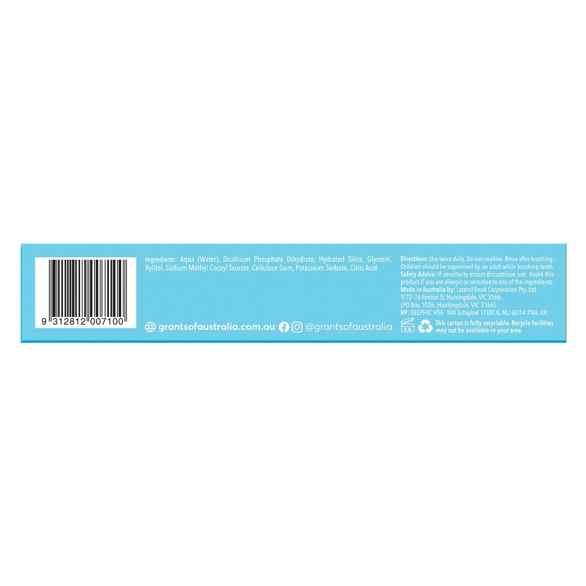Thumbnail Grants Flavour Free Toothpaste 90g