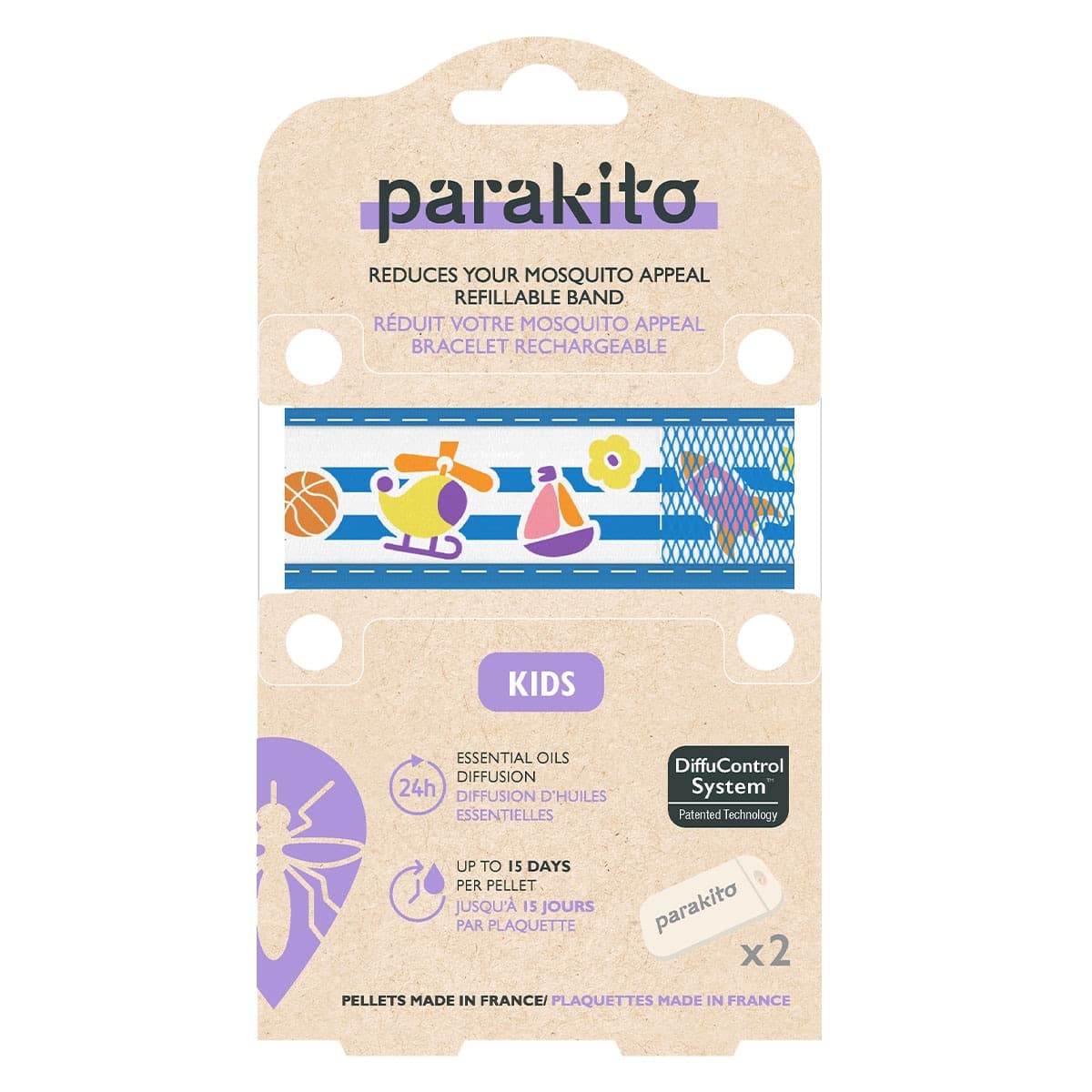 Thumbnail Parakito Mosquito Repellent Kids Wristband Assorted Colours