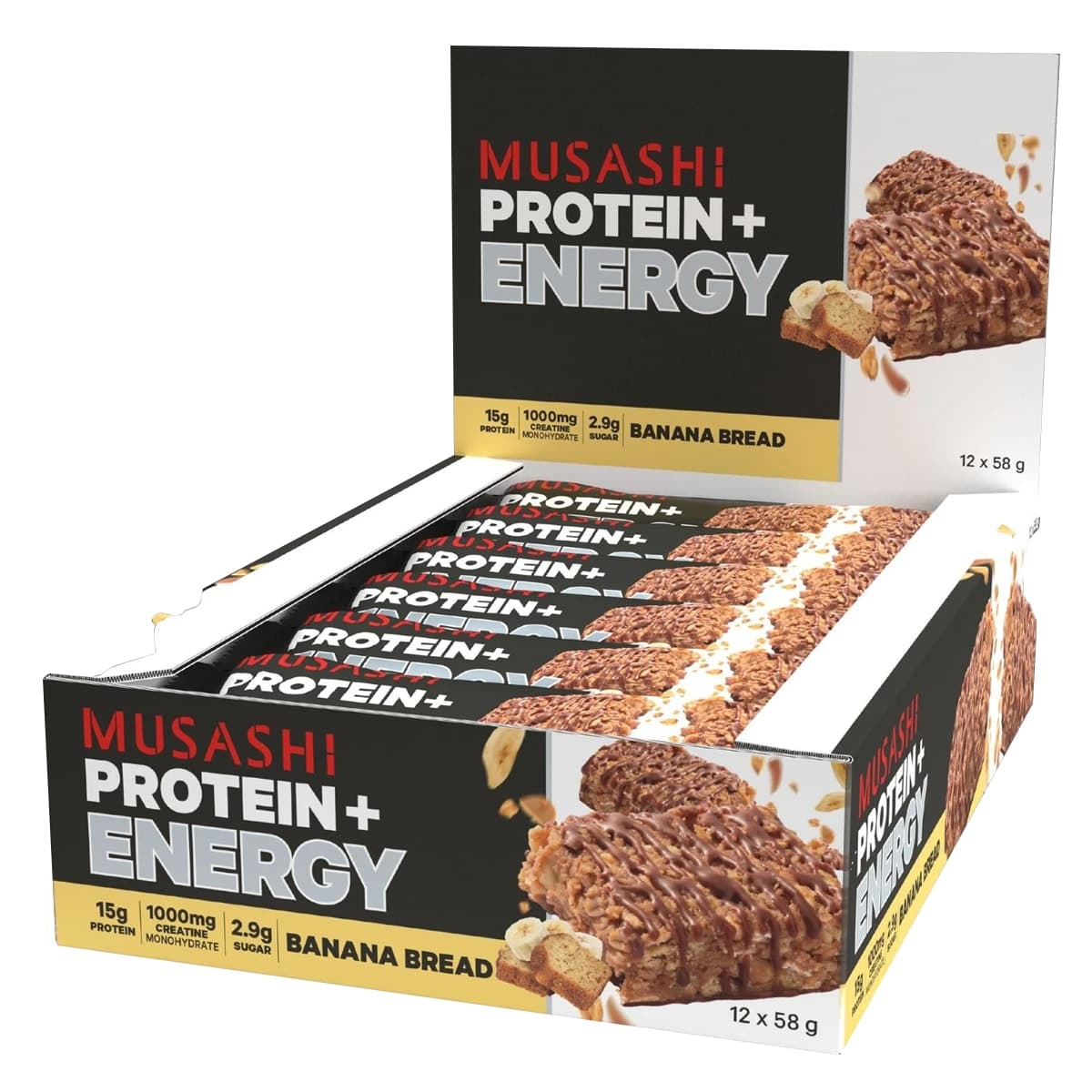 Thumbnail Musashi Energy Bars Banana Bread 12 x 58g
