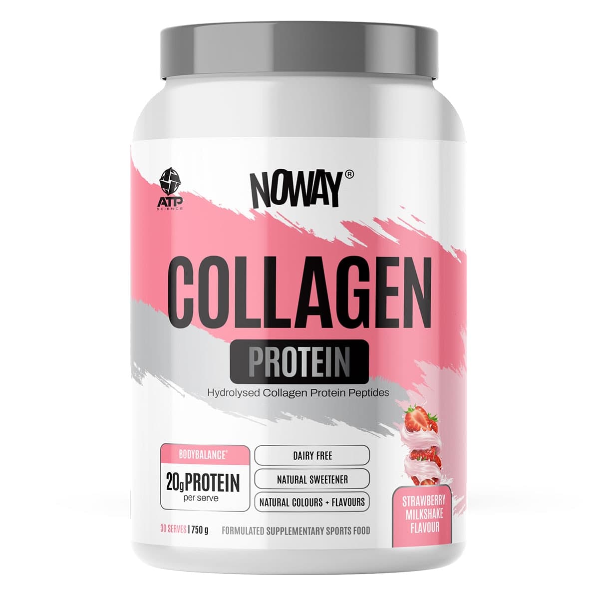 Thumbnail ATP Science Noway Collagen Protein Strawberry Milkshake 750g