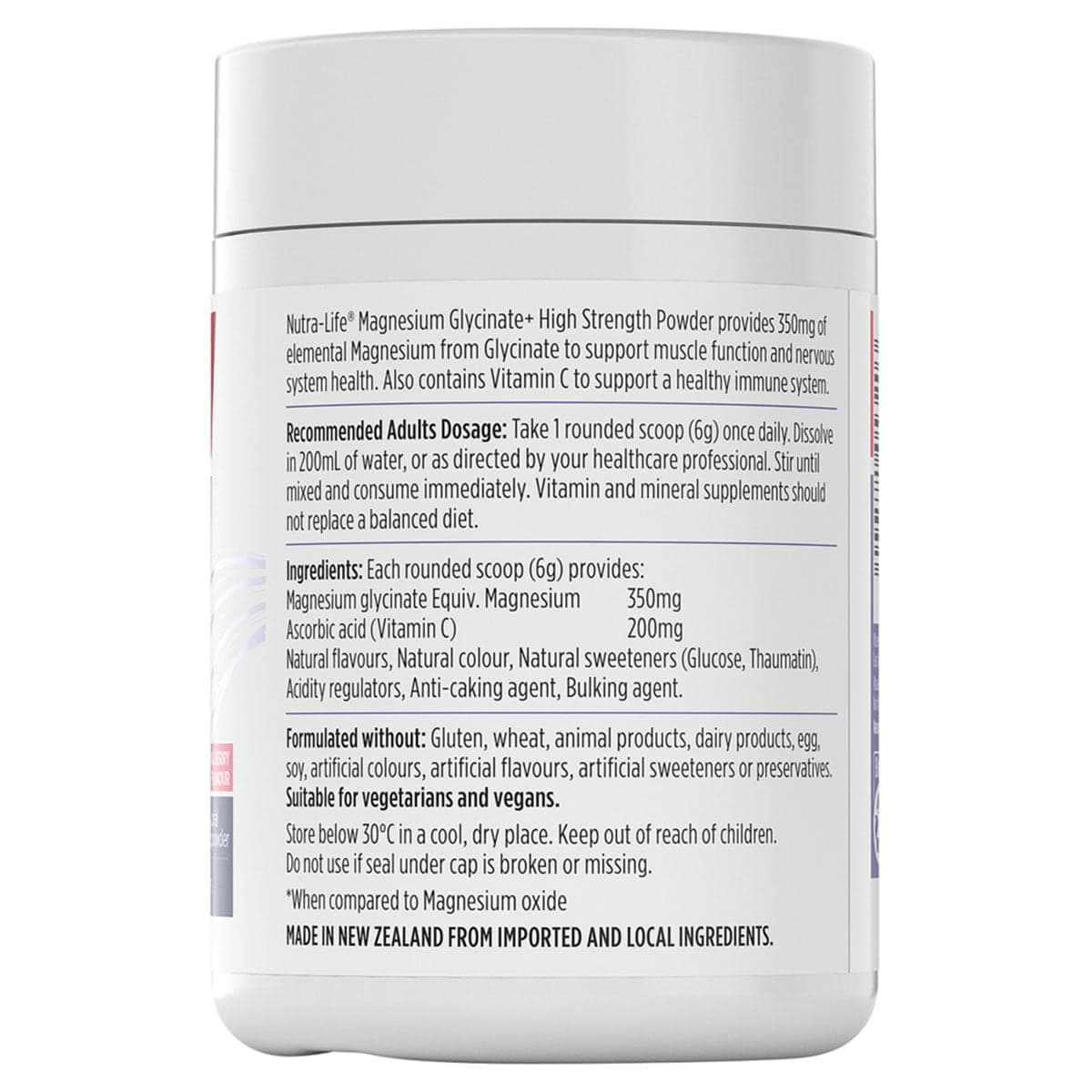 Thumbnail Nutra-Life Magnesium Glycinate Powder Berry 180g
