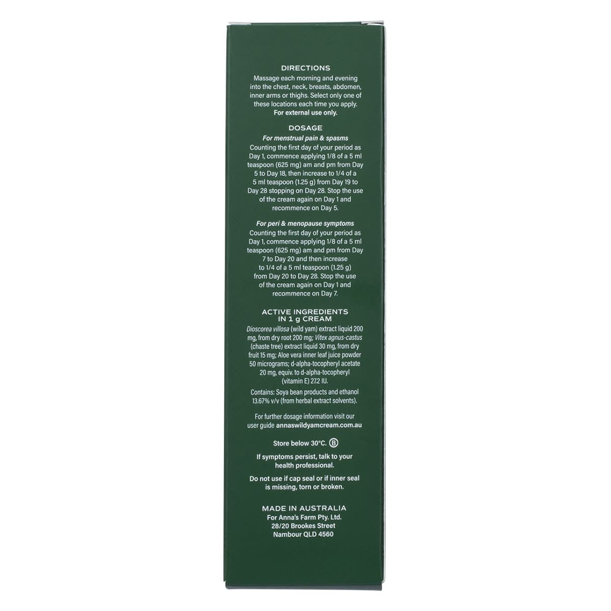 Thumbnail Annas Wild Yam Cream 100g