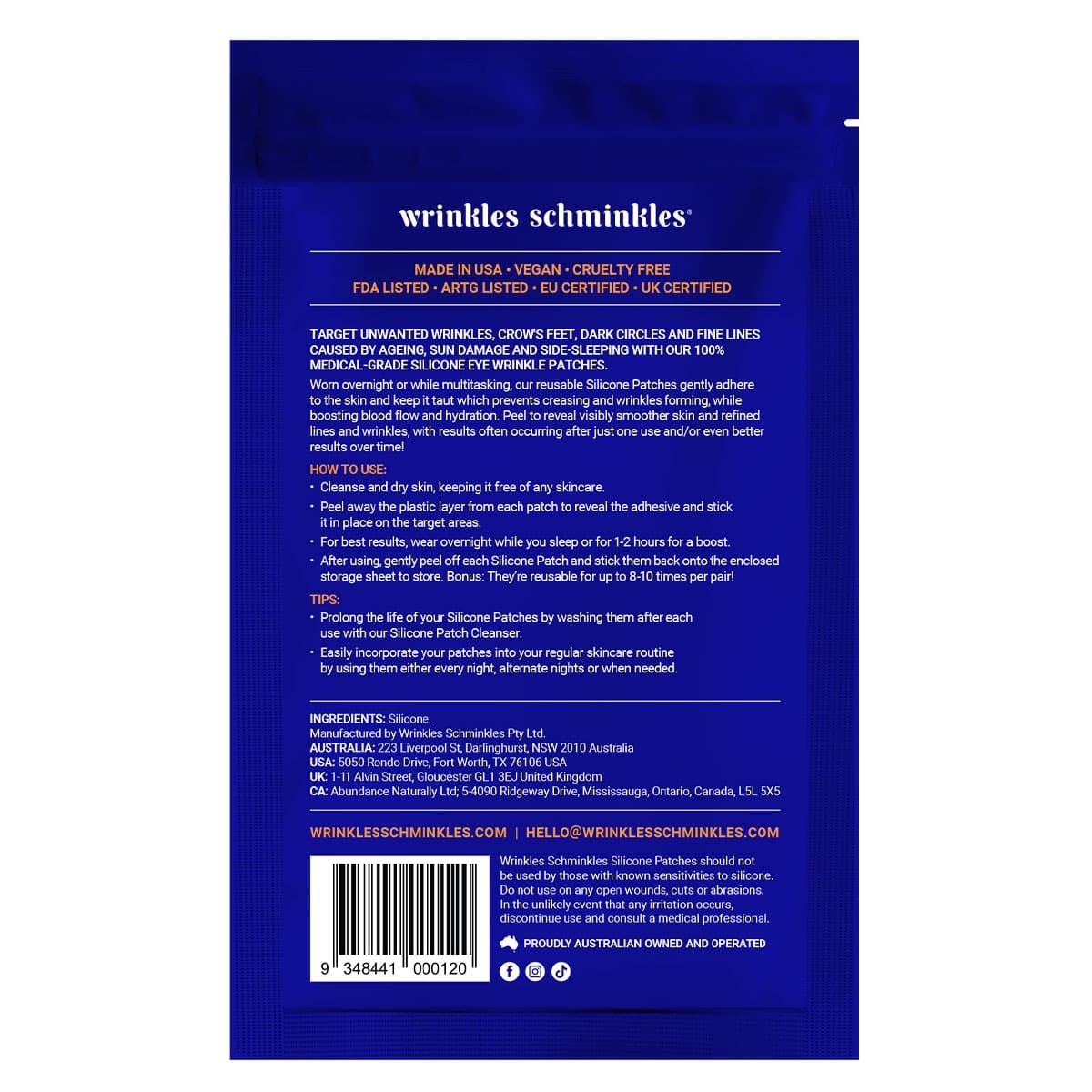 Thumbnail Wrinkles Schminkles Eye Wrinkle Patches - One Pair
