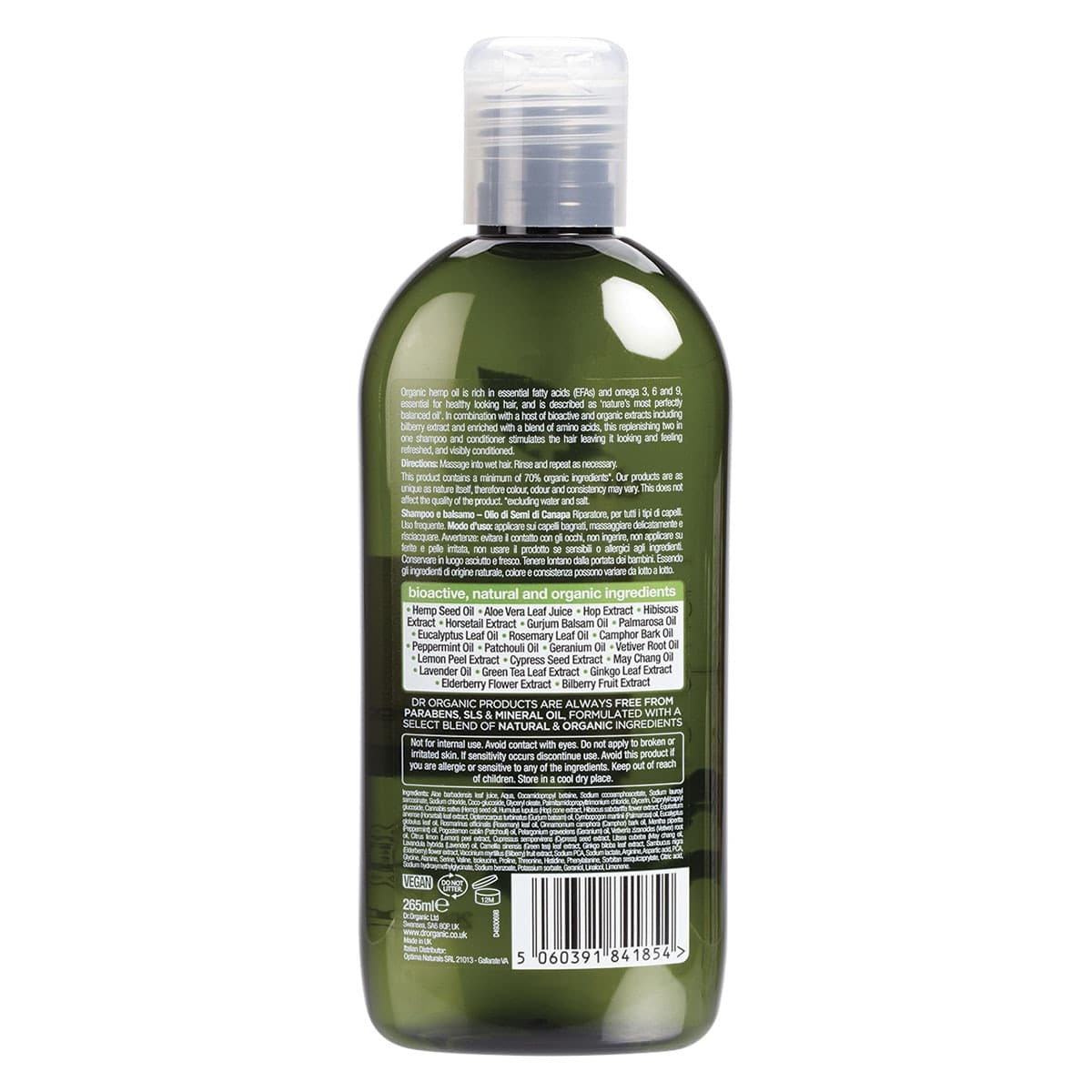 Thumbnail Dr Organic Hemp Oil 2 In 1 Shampoo & Conditioner 265ml