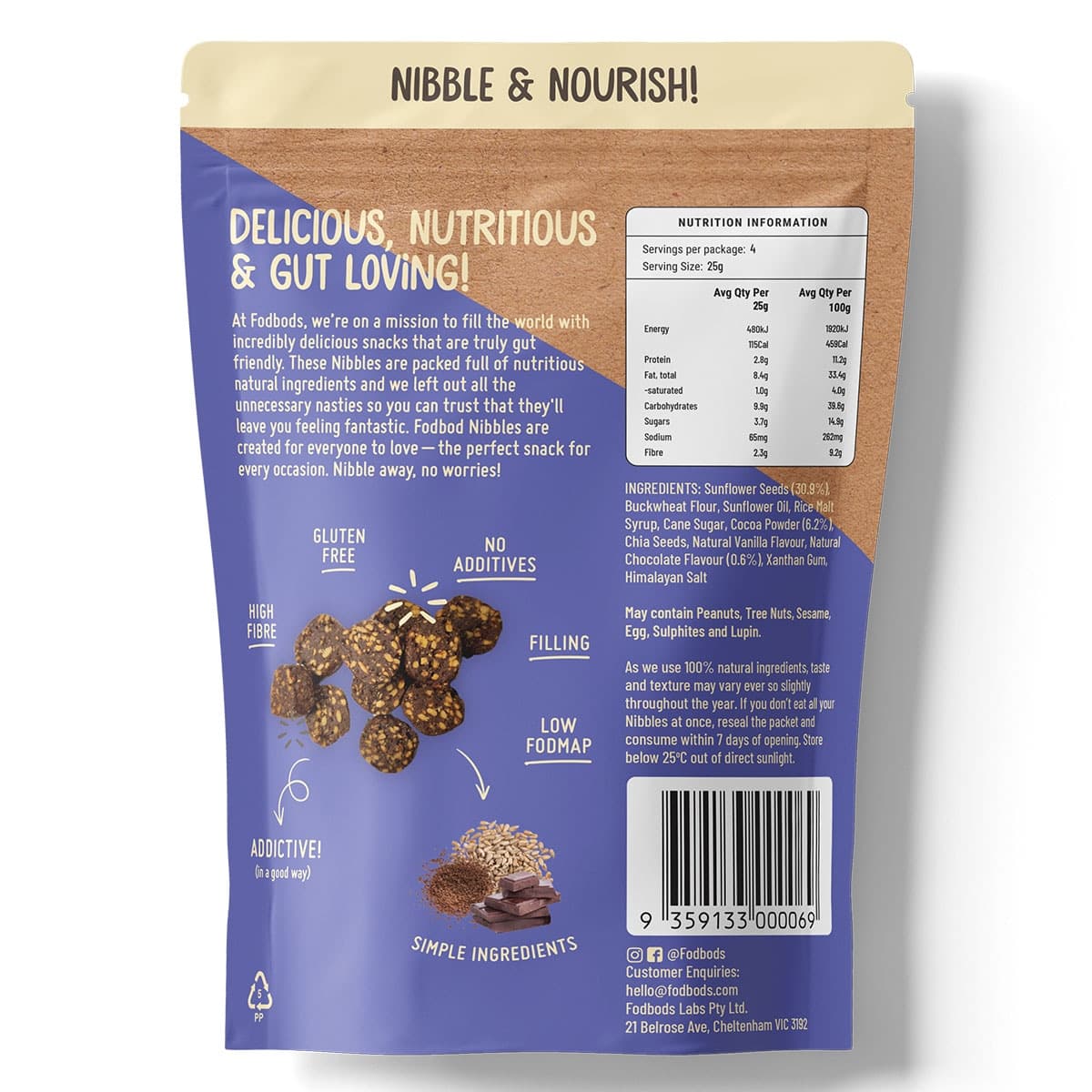 Thumbnail Fodbods Dark Chocolate Nibbles 100g