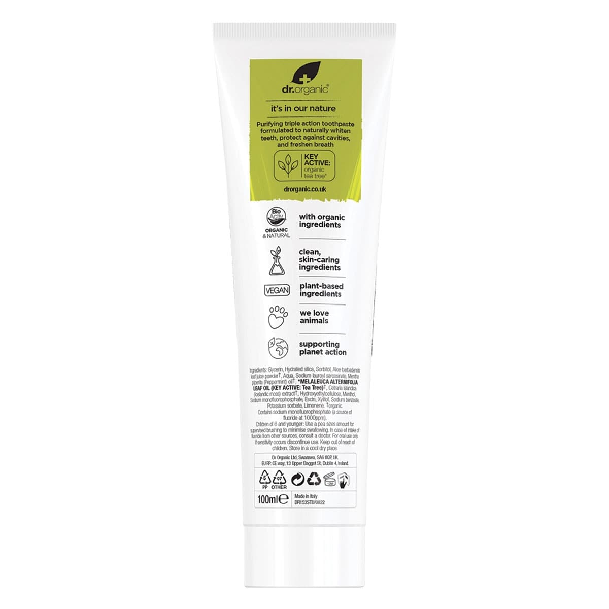 Thumbnail Dr Organic Tea Tree Toothpaste 100ml