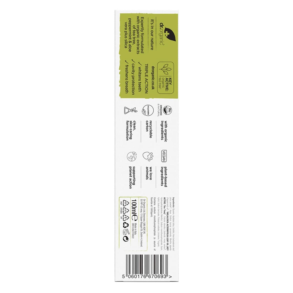 Thumbnail Dr Organic Tea Tree Toothpaste 100ml
