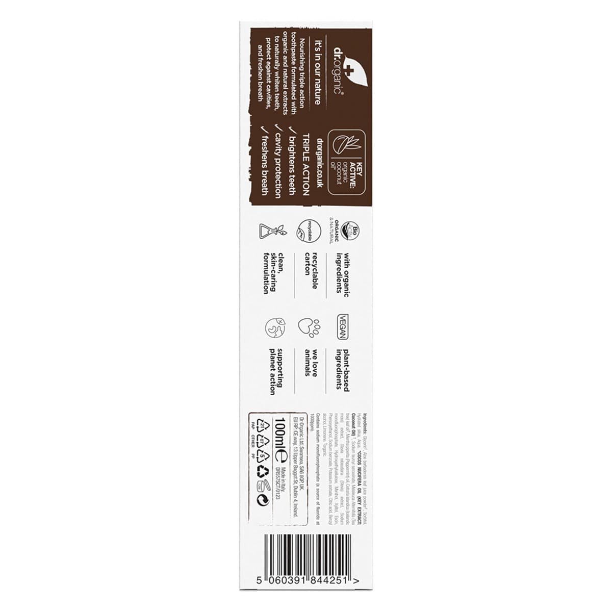 Thumbnail Dr Organic Coconut Oil Toothpaste 100ml