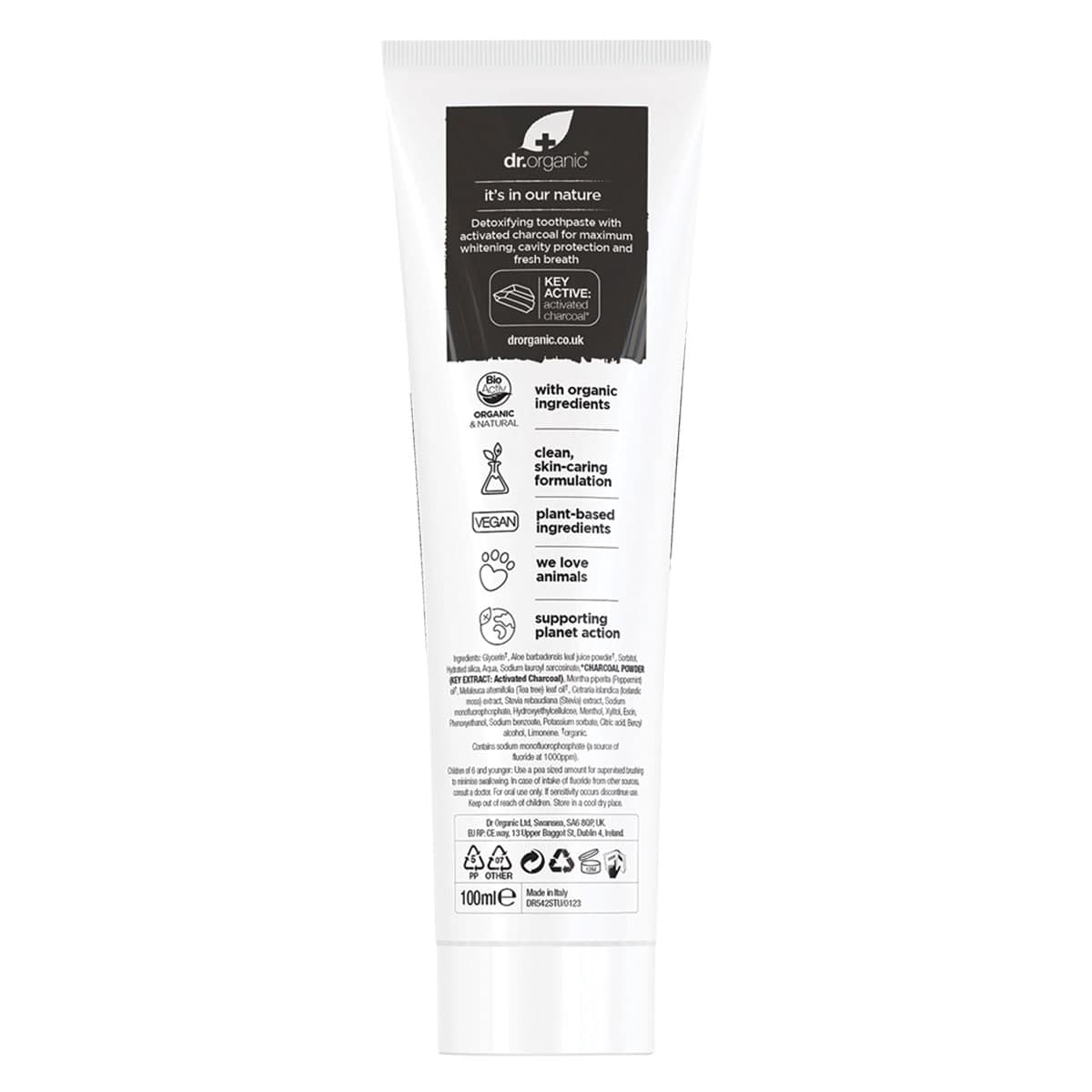 Thumbnail Dr Organic Charcoal Whitening Toothpaste 100ml