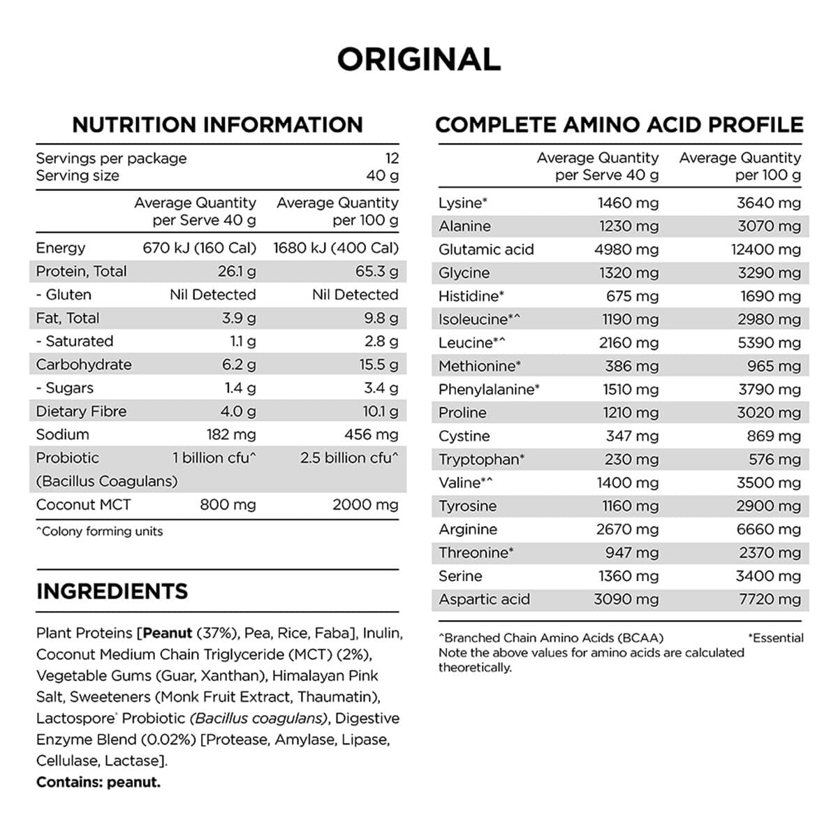 Thumbnail PranaOn Vegan Peanut Protein Powder Original 500g