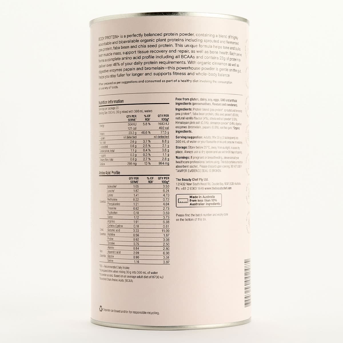 Thumbnail The Beauty Chef Body Protein+ Inner Beauty Support Vanilla 600g