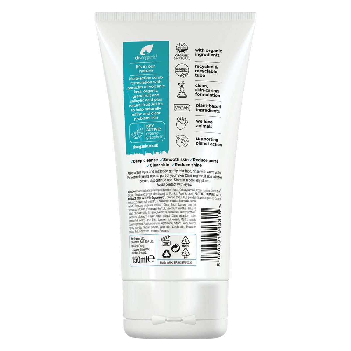 Thumbnail Dr Organic Skin Clear Exfoliating Scrub 150ml