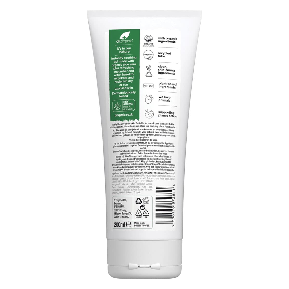 Thumbnail Dr Organic Aloe Vera Gel With Cucumber 200ml