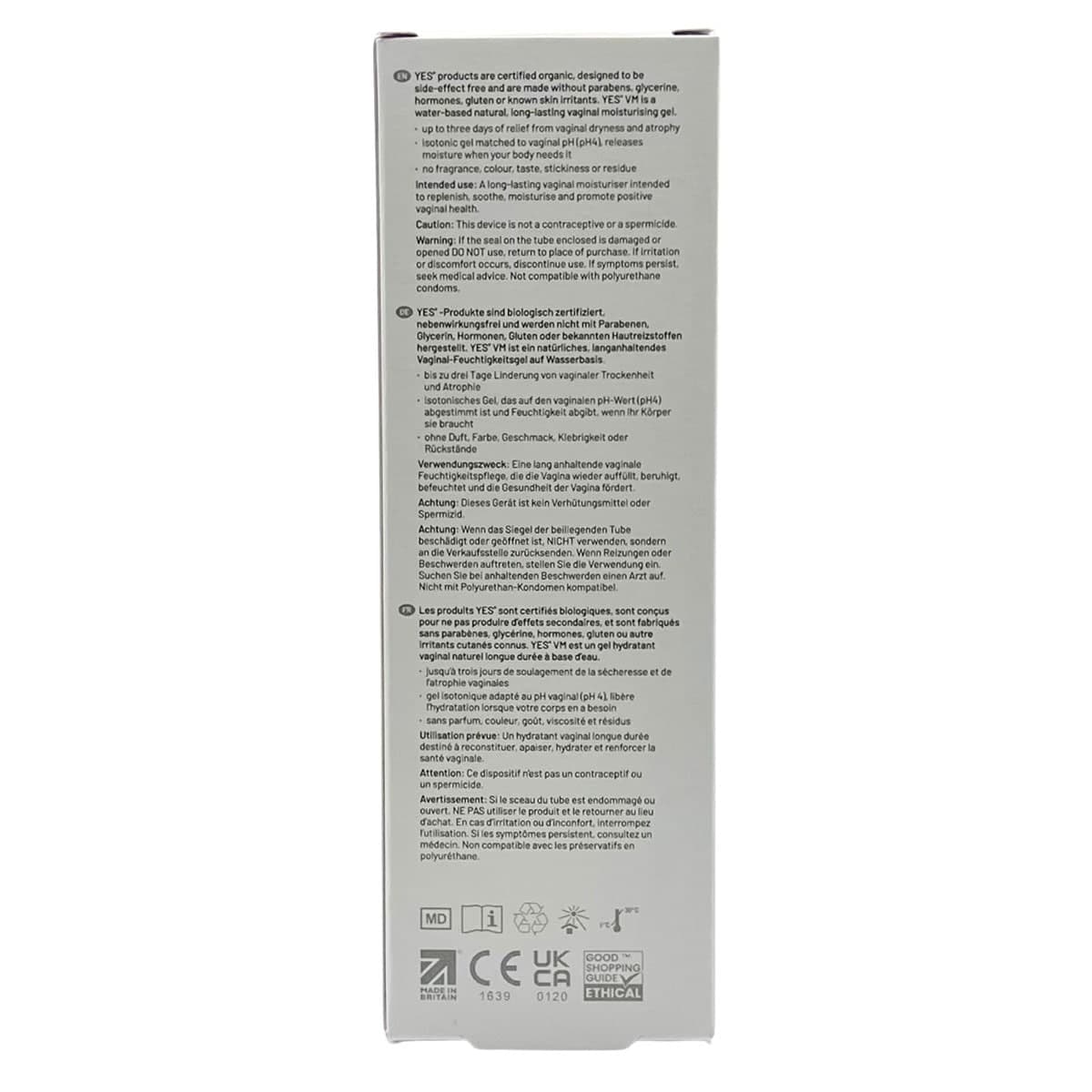Thumbnail Yes Organic Lubricants VM Vaginal Moisturiser 100ml