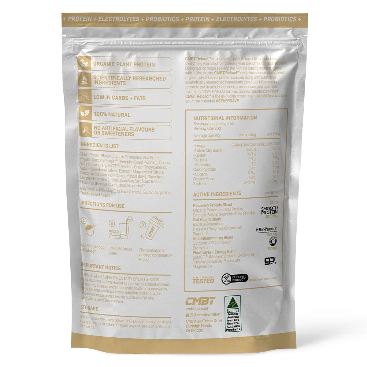 Thumbnail CMBT Reload Protein Powder Vanilla 1.5kg