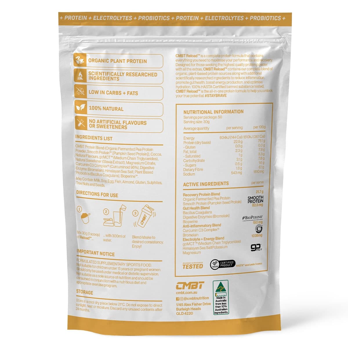 Thumbnail CMBT Reload Protein Powder Salted Caramel 1.5kg