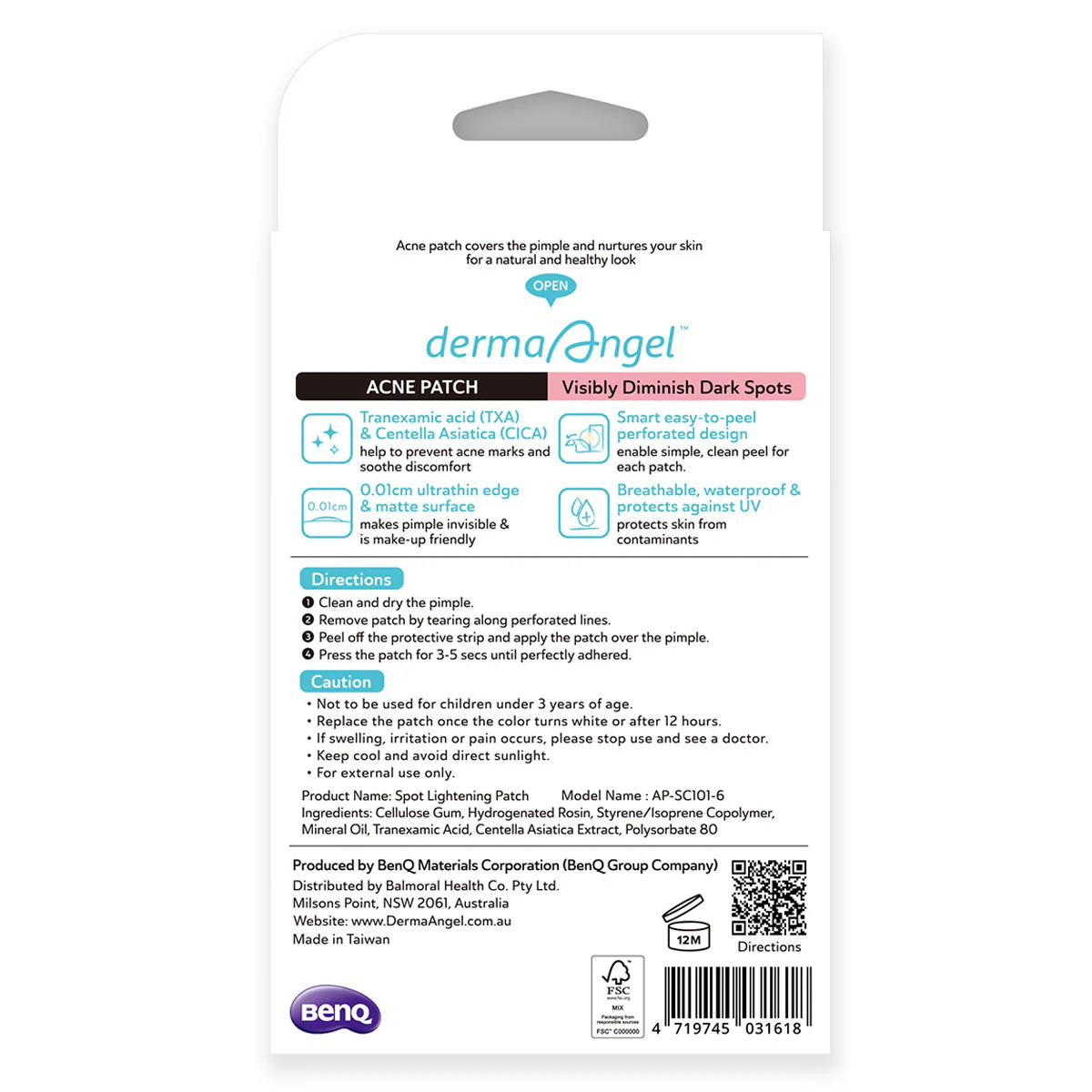 Thumbnail Derma Angel Acne Lightening Patches With TXA & CICA 24 Pack
