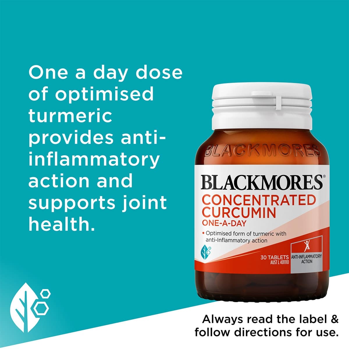 Thumbnail Blackmores Concentrated Curcumin One-A-Day 30 Tablets