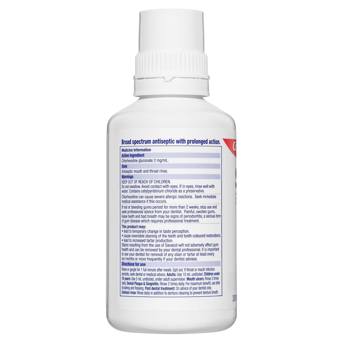 Thumbnail Colgate Savacol Antiseptic Mouth & Throat Rinse Alcohol Free Mint 0.2% 300ml