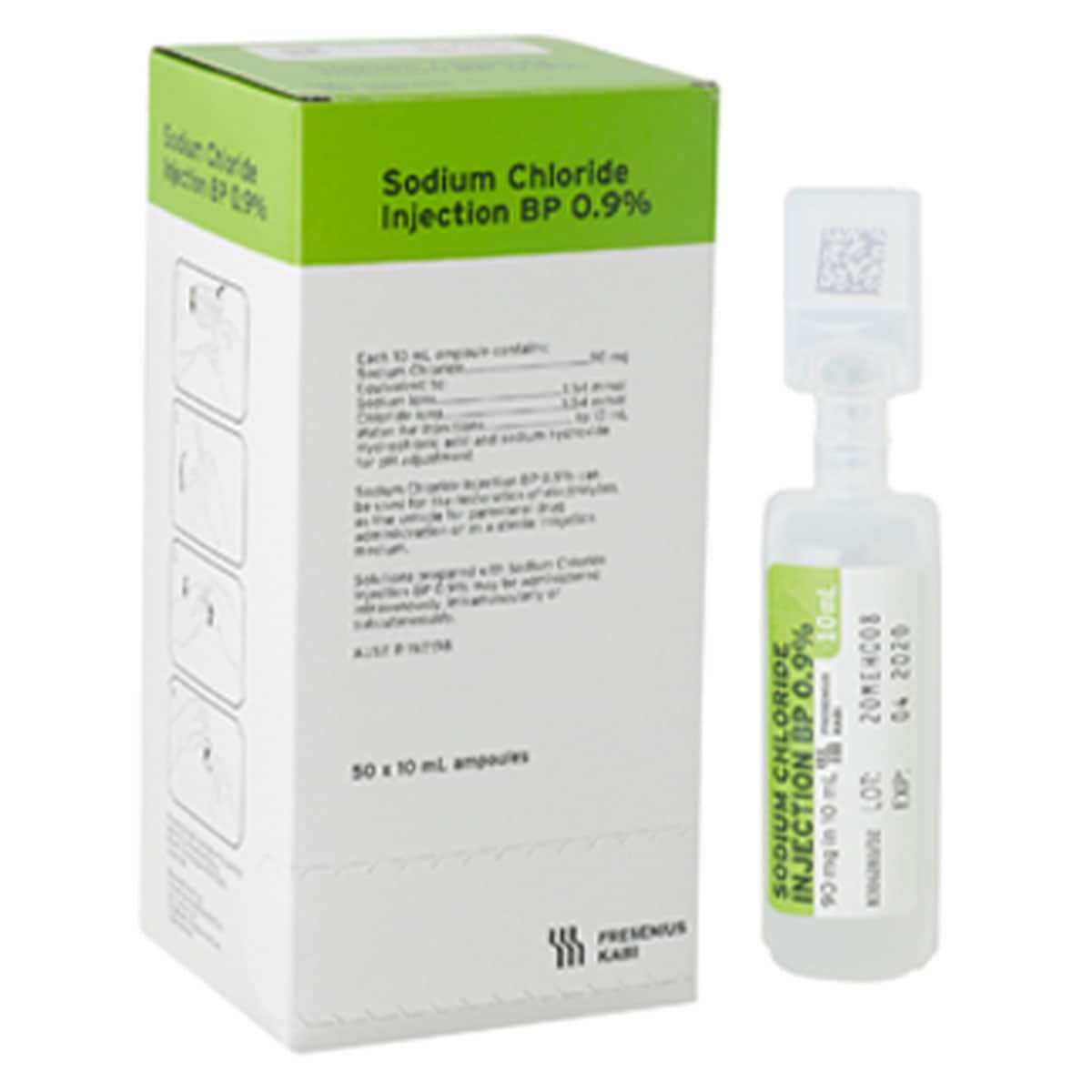 Thumbnail Frenesius Kabi Sodium Chloride BP 0.9% for Injection 10ml 50 Pack