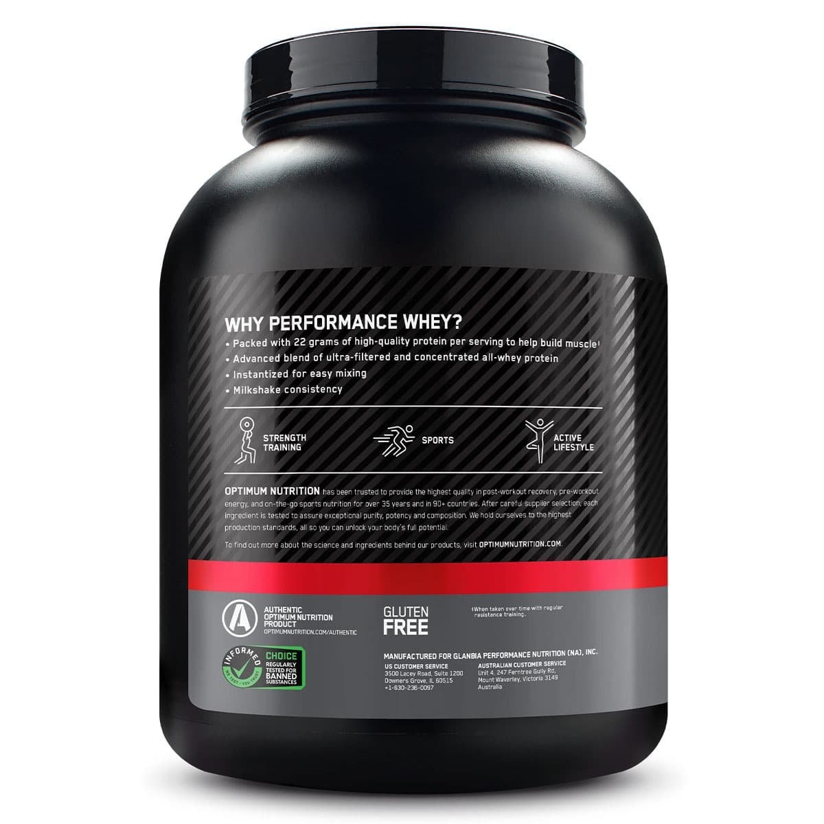 Thumbnail Optimum Nutrition Performance Whey Protein Chocolate 1.95Kg