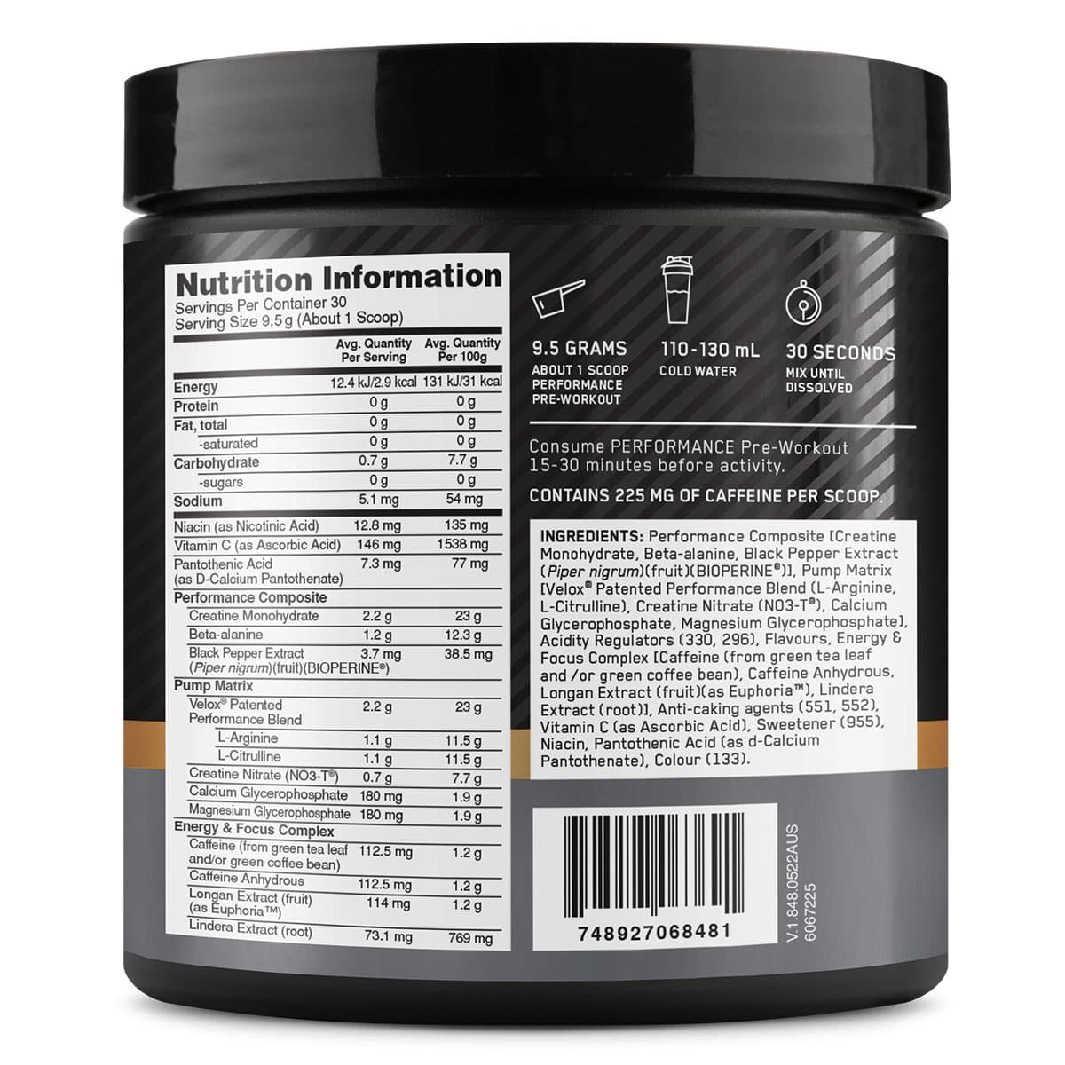 Thumbnail Optimum Nutrition Performance Pre-Workout Kiwi Strawberry 285g