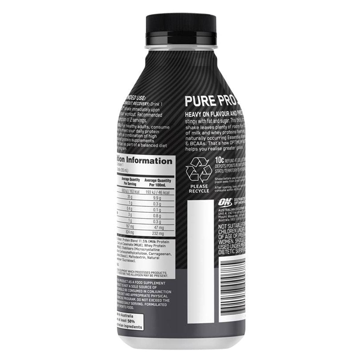 Thumbnail Optimum Nutrition Pure Pro 35 Protein Shake Vanilla 355ml