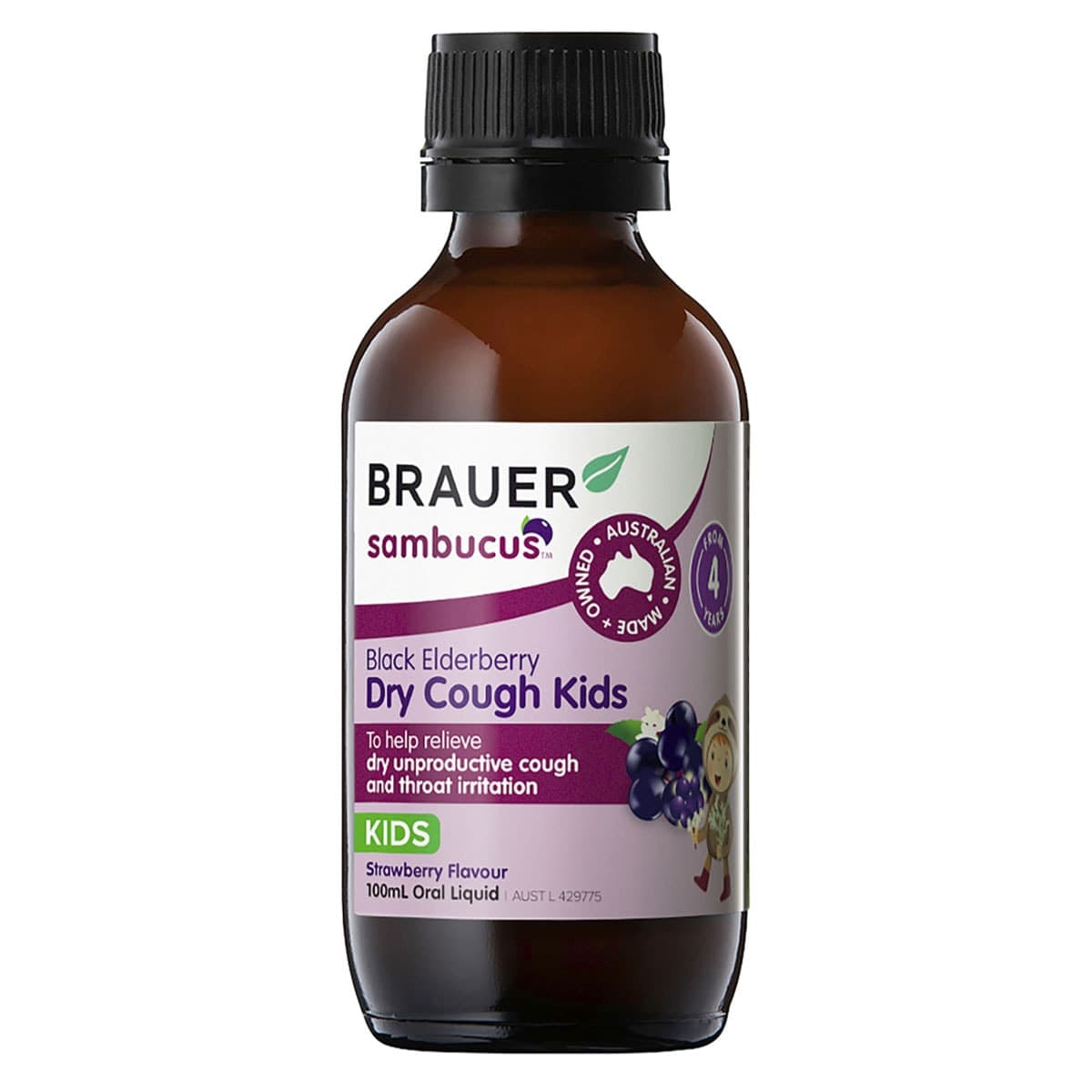 Thumbnail Brauer Black Elderberry Dry Cough Kids 100ml